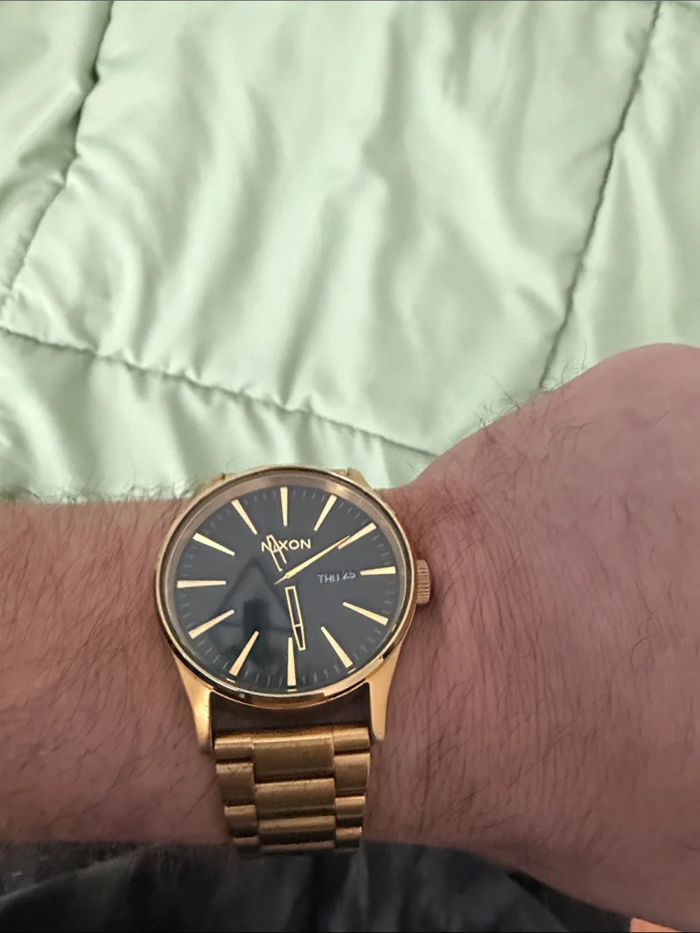 Nixon Gold Men's Watch with Black Dial